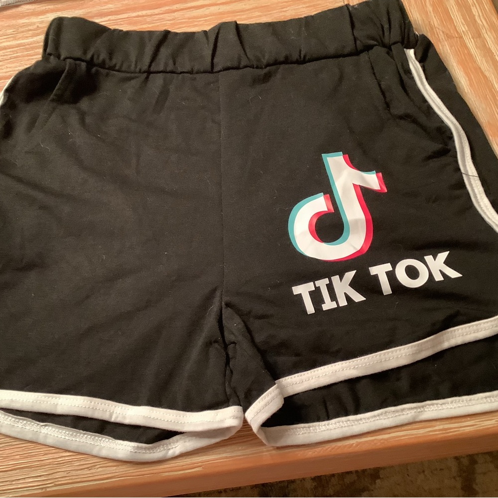 Tik Tok Black Girls' Active Shorts with Logo